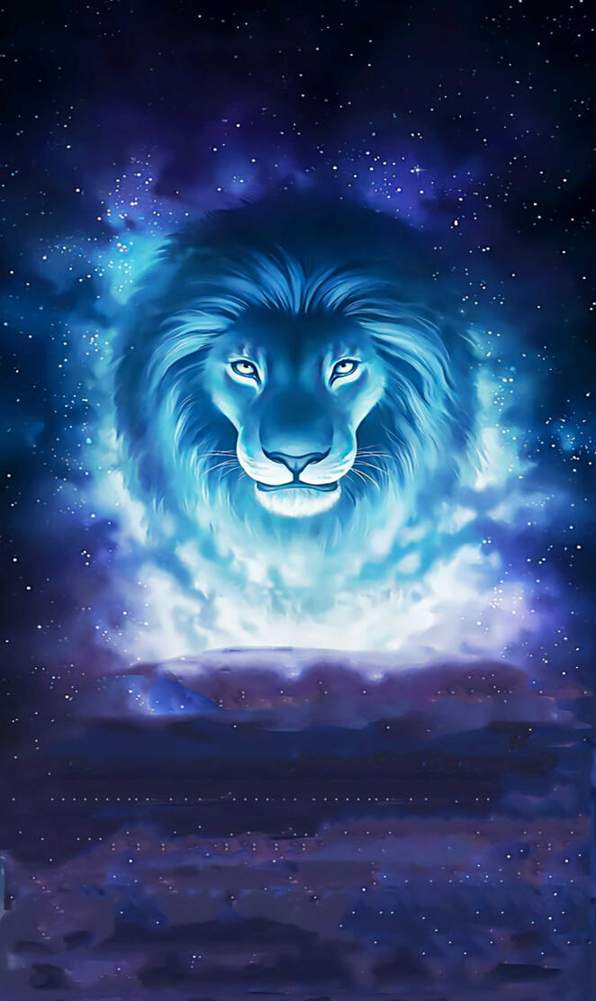 Blue Lion Wallpaper V40
