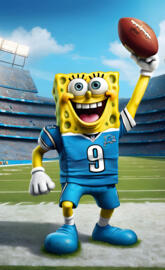 SpongeBob SquarePants detroit lions swag are the best in football this