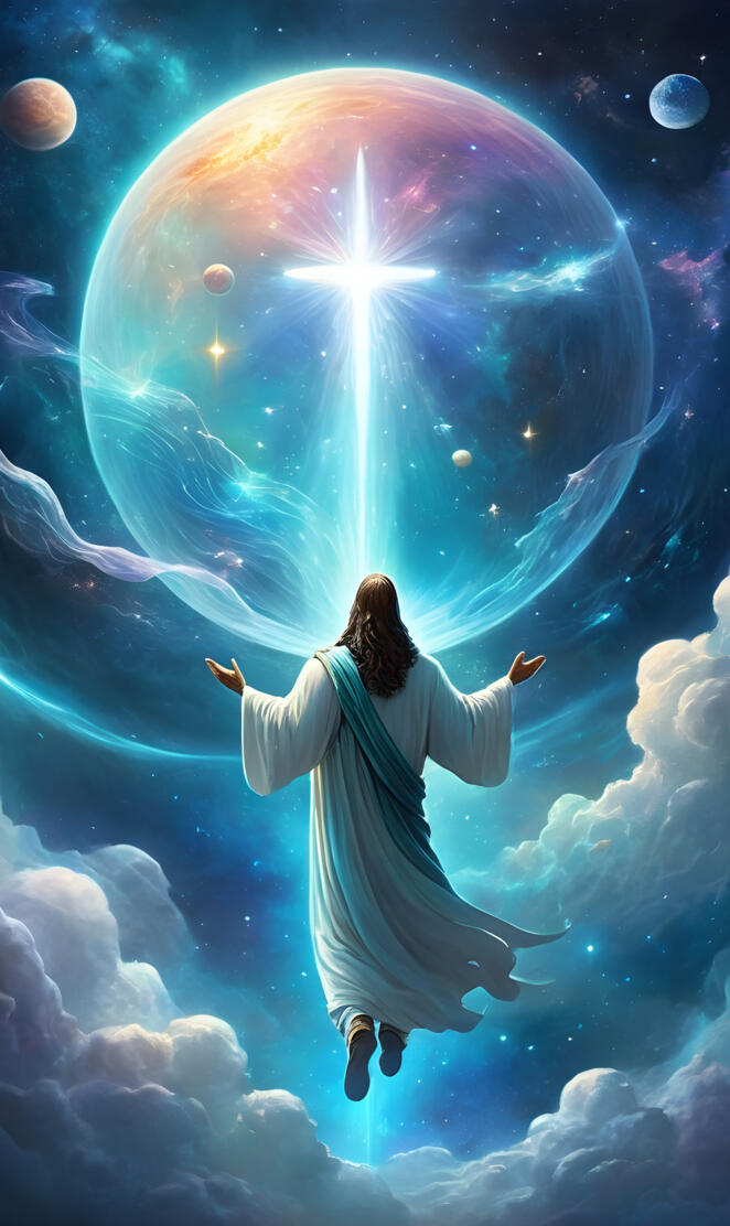 Jesus in space there's supposed to be a whale