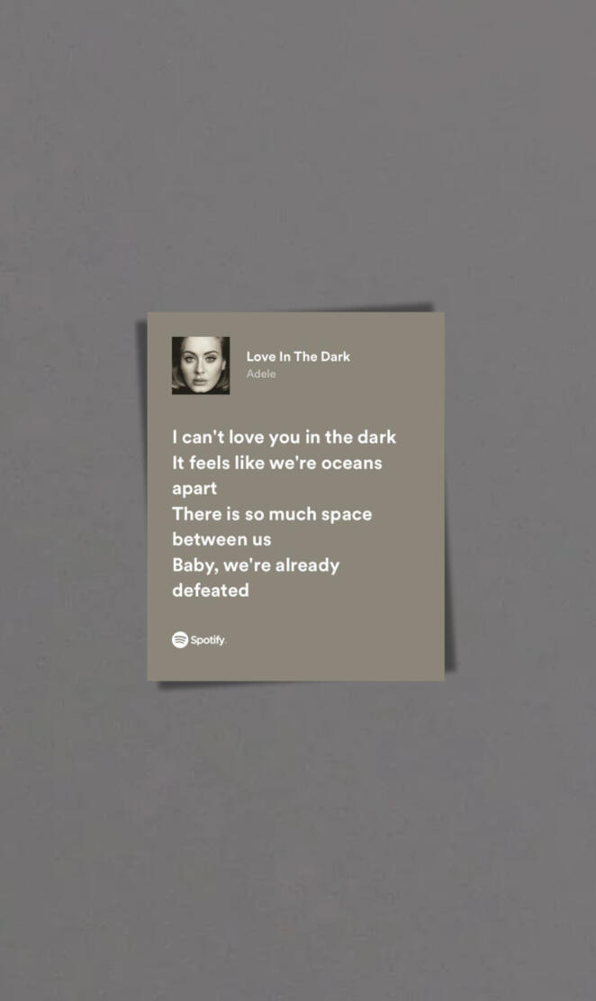 Adele - love In The Dark