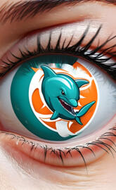 Miami Dolphins logo eye contact
