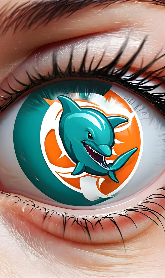 Miami Dolphins logo eye contact