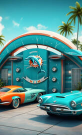 Miami Dolphins garage