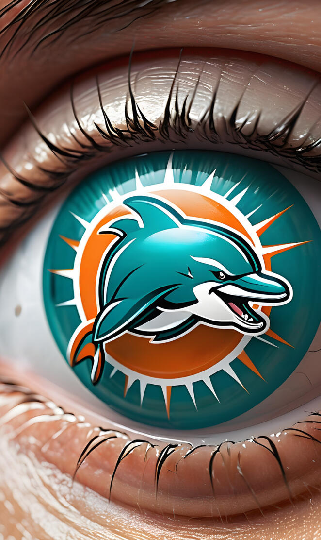 Miami Dolphins logo eye contact