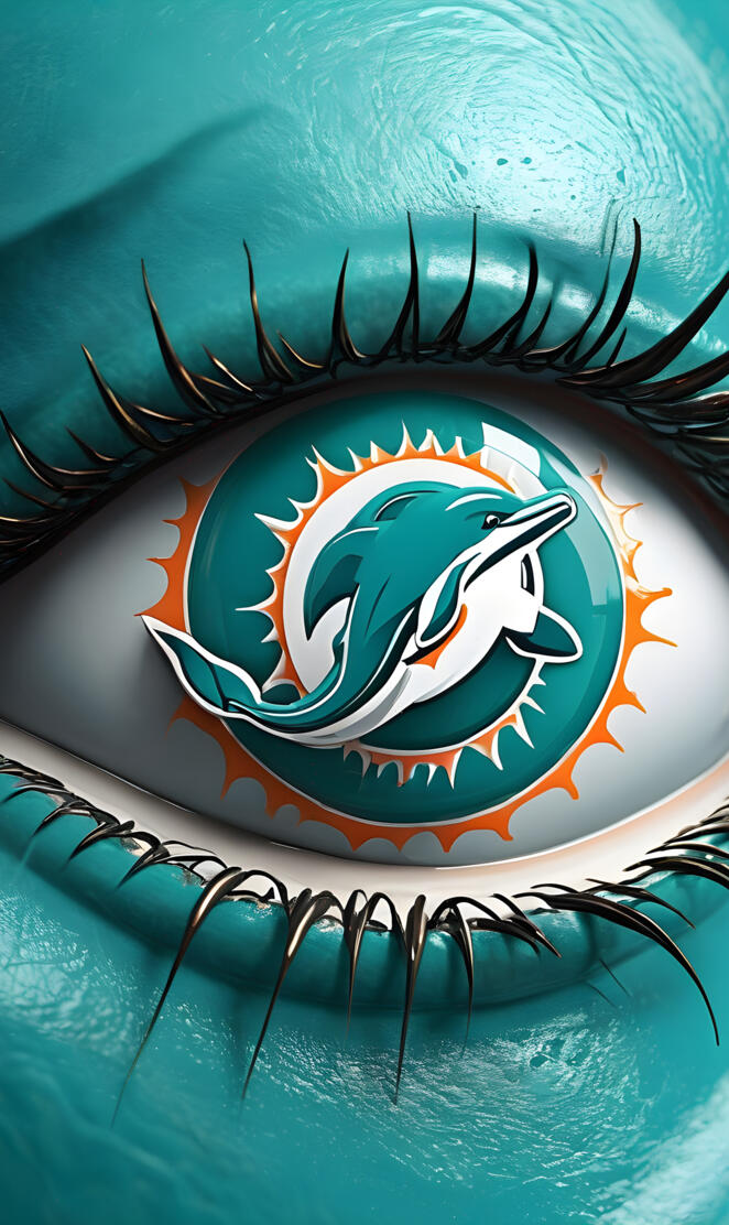 Miami Dolphins logo eye contact