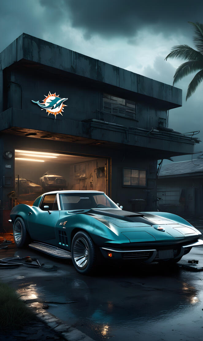 Miami Dolphins Corvette