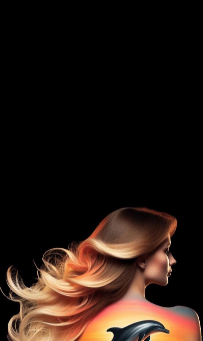 Dolphin Sunrise Woman