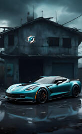 Miami Dolphins Corvette