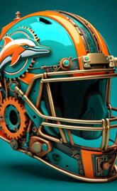 Miami Dolphins helmet