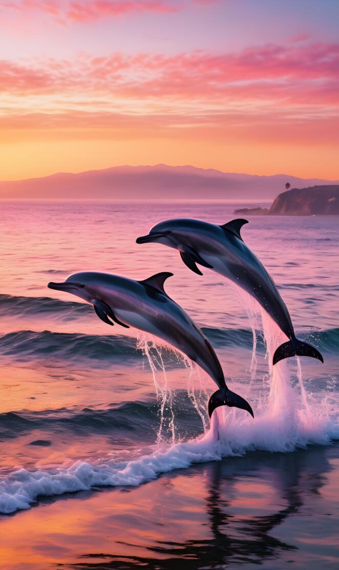 dolphins off the coast of California