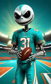 Miami Dolphins Jack Skellington