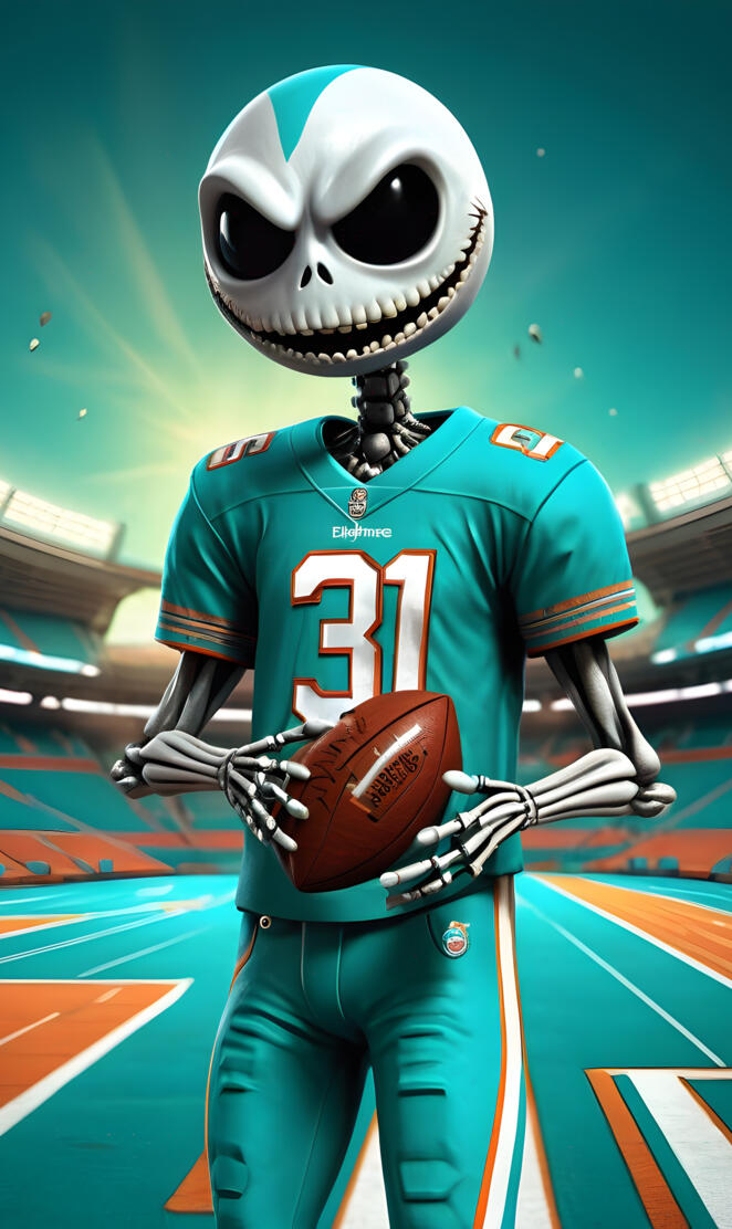 Miami Dolphins Jack Skellington