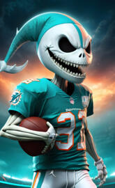 Miami Dolphins Jack Skellington