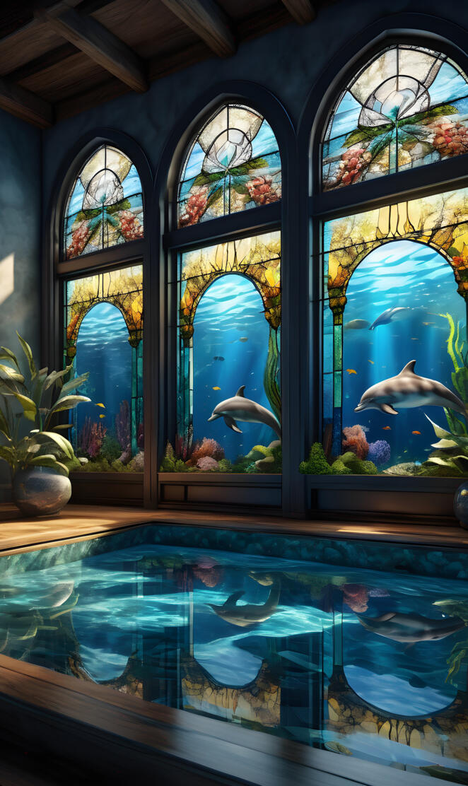 Swimming pool & Dolphin Aquarium