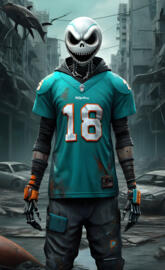 Miami Dolphins Jack Skellington