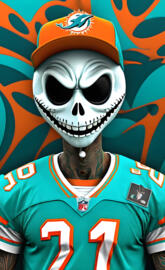 Miami Dolphins Jack Skellington