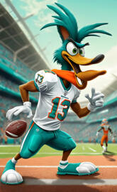 Miami Dolphins wile e coyote