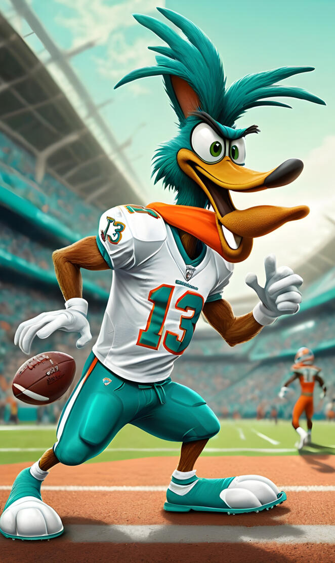 Miami Dolphins wile e coyote