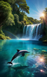 Dolphin 🐬 in a Lagoon