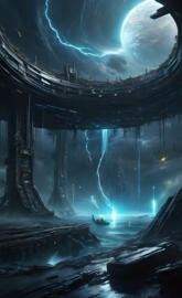 Starship Landing Platform for the Aquatromex (water world)