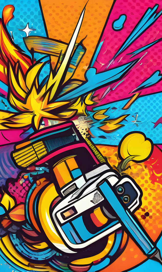 a painting of a cartoon character