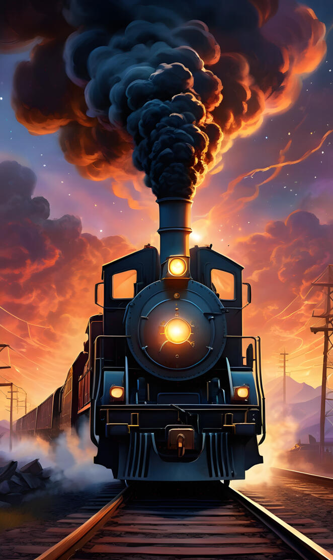 a train with smoke coming out of it