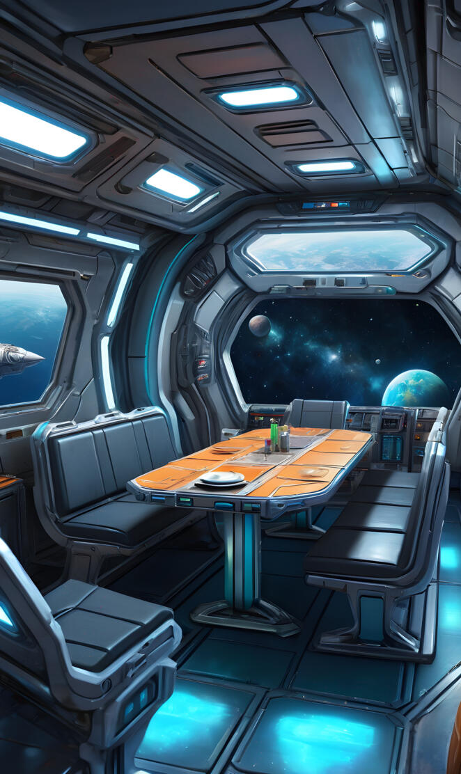 SciFi: Spaceship Dining Area 4