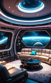 SciFi: Spaceship Living Area