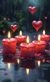 My love still burns even in the rain