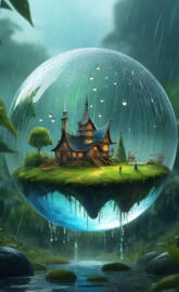 World in Raindrop