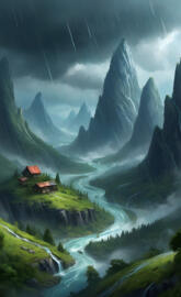 I'm crying rain drops and chewing mountain tops