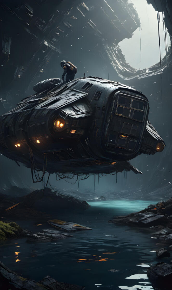 astronaut on spaceship