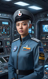 officer aboard her spaceship
