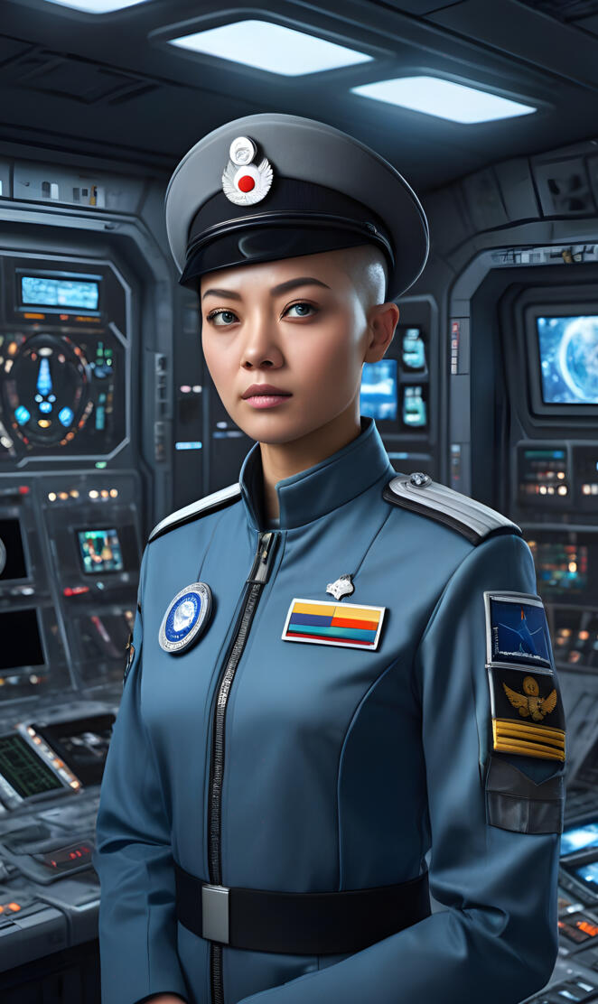 officer aboard her spaceship