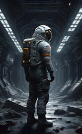 Astronaut in the spaceship