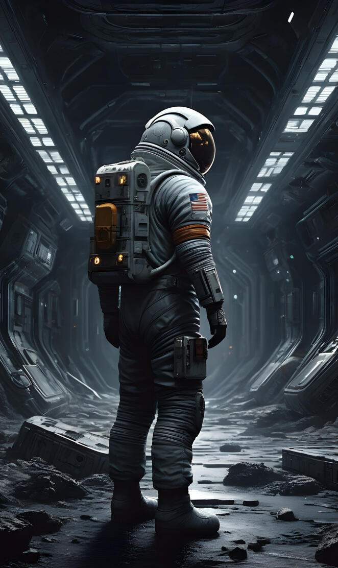 Astronaut in the spaceship