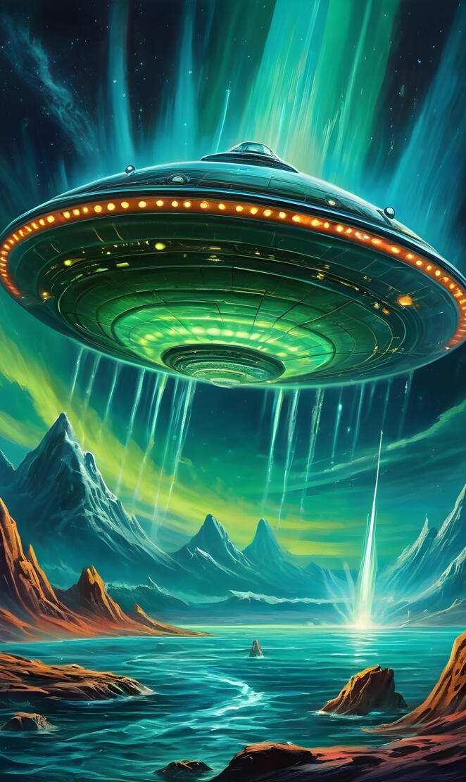 Alien Spaceship Deep Ocean