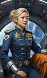 General of the Alliance aboard her space destroyer
