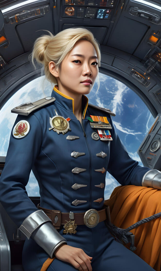 General of the Alliance aboard her space destroyer