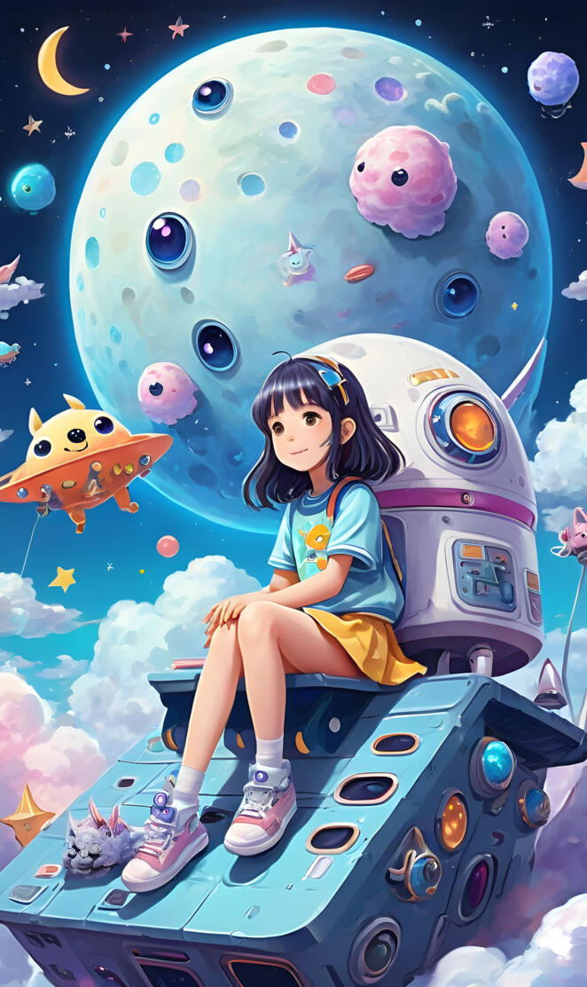 kawaii art made not by me but AI