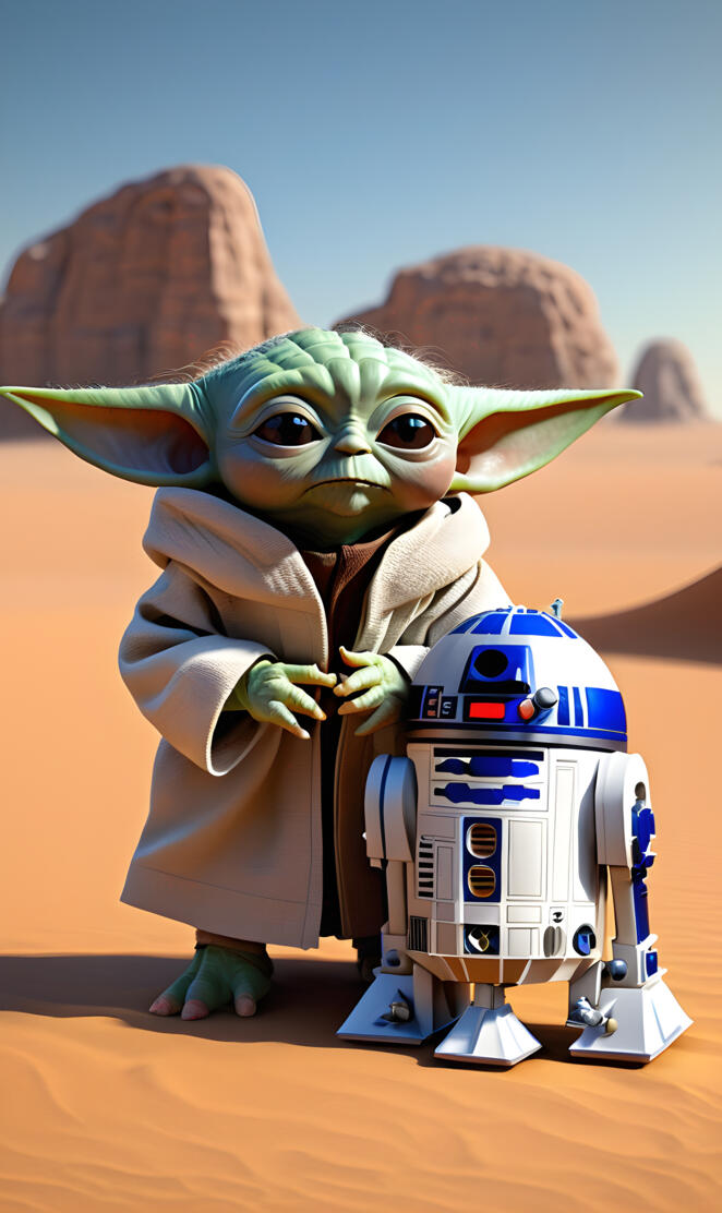 a toy figurine of a green alien with a computer