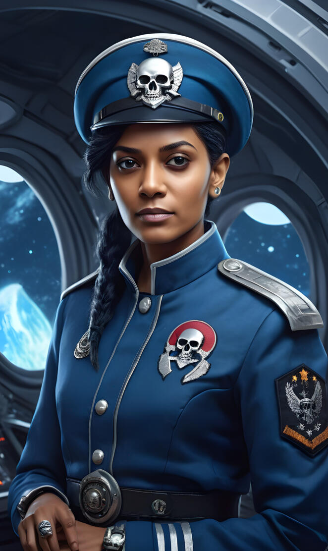 General in command of the Totemkopf Intervention Group aboard her ship