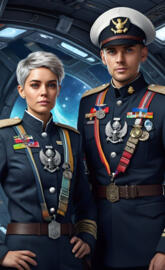 Captain and First Officer "Galactic Tactical Support Fleet"