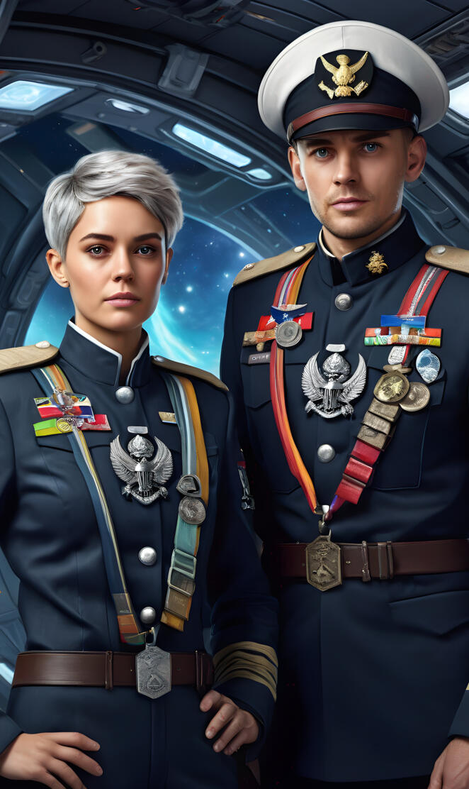 Captain and First Officer "Galactic Tactical Support Fleet"