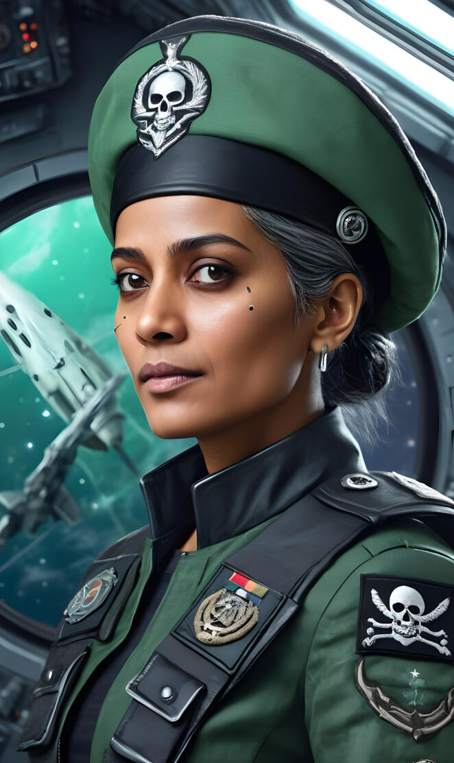 Totemkopf Tactical Section Captain aboard her ship