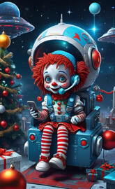 Raggedy Ann galactic Christmas