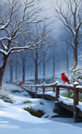 Cardinals in Winter