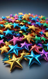 a pile of colorful stars