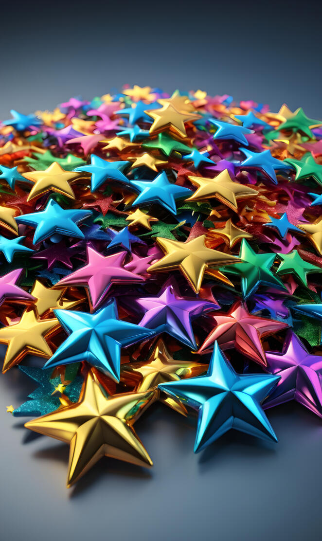a pile of colorful stars