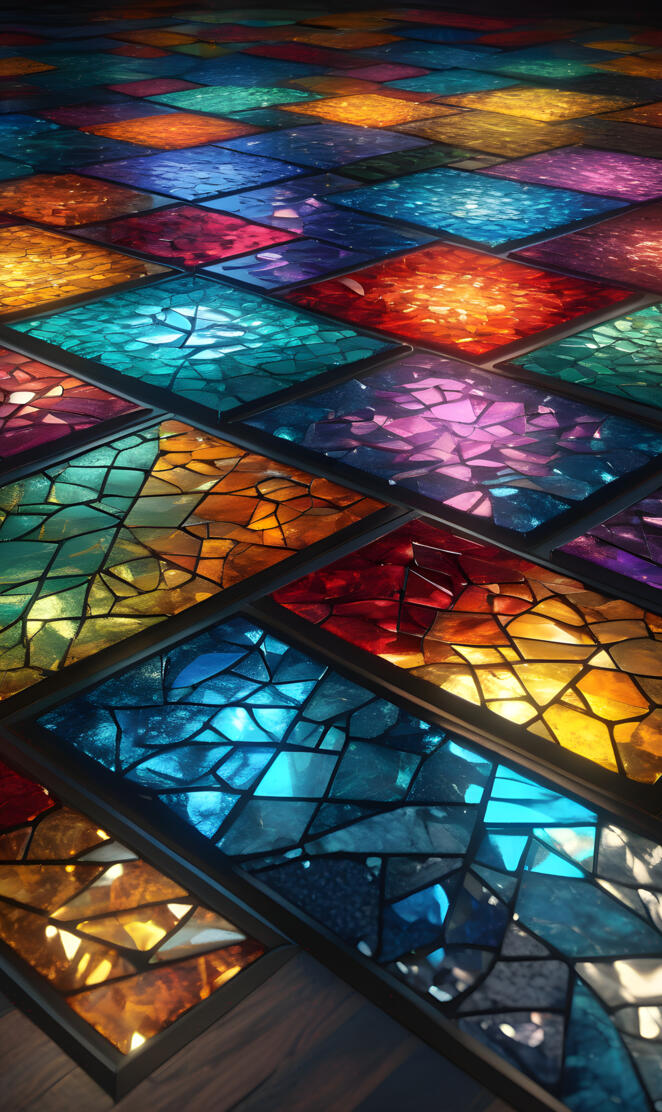 Stained glass floor
